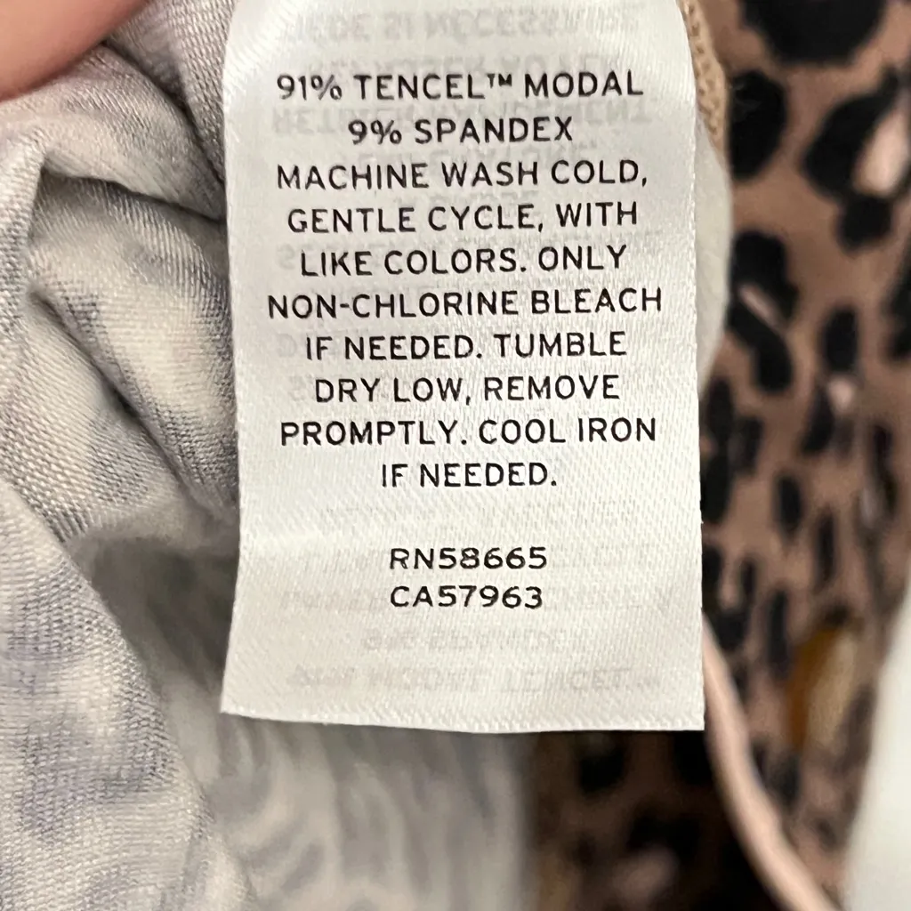 NORDSTROM Women's Brown Leopard Print Moonlight Eco Knit Pajamas Set Size M NEW - Image 8