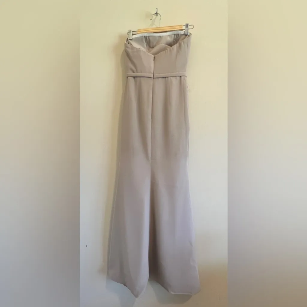Kleinfeld Chiffon Bridesmaid dress CAPUCCINO Tan Size 2 - Image 3