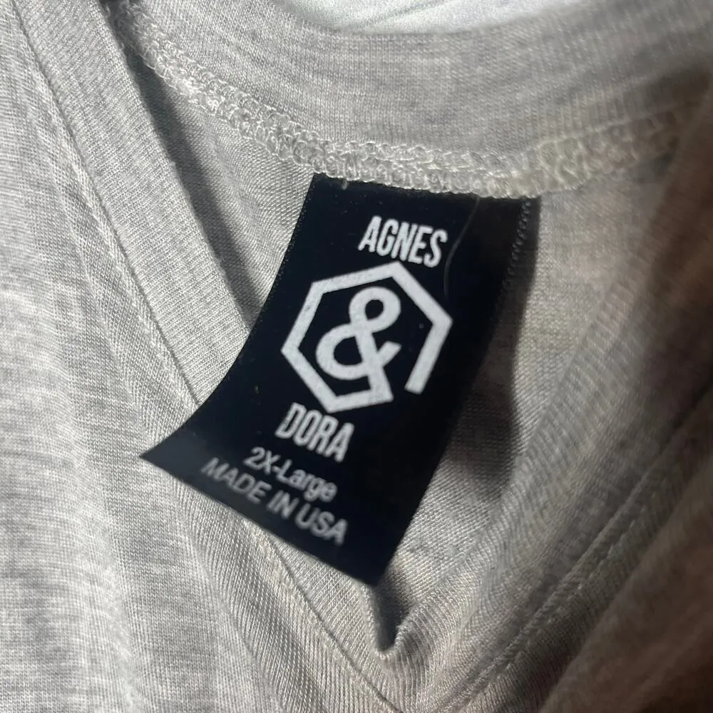 Agnes & Dora Grey Super Soft Short Sleeve Tunic Top Grey 2x - Image 3