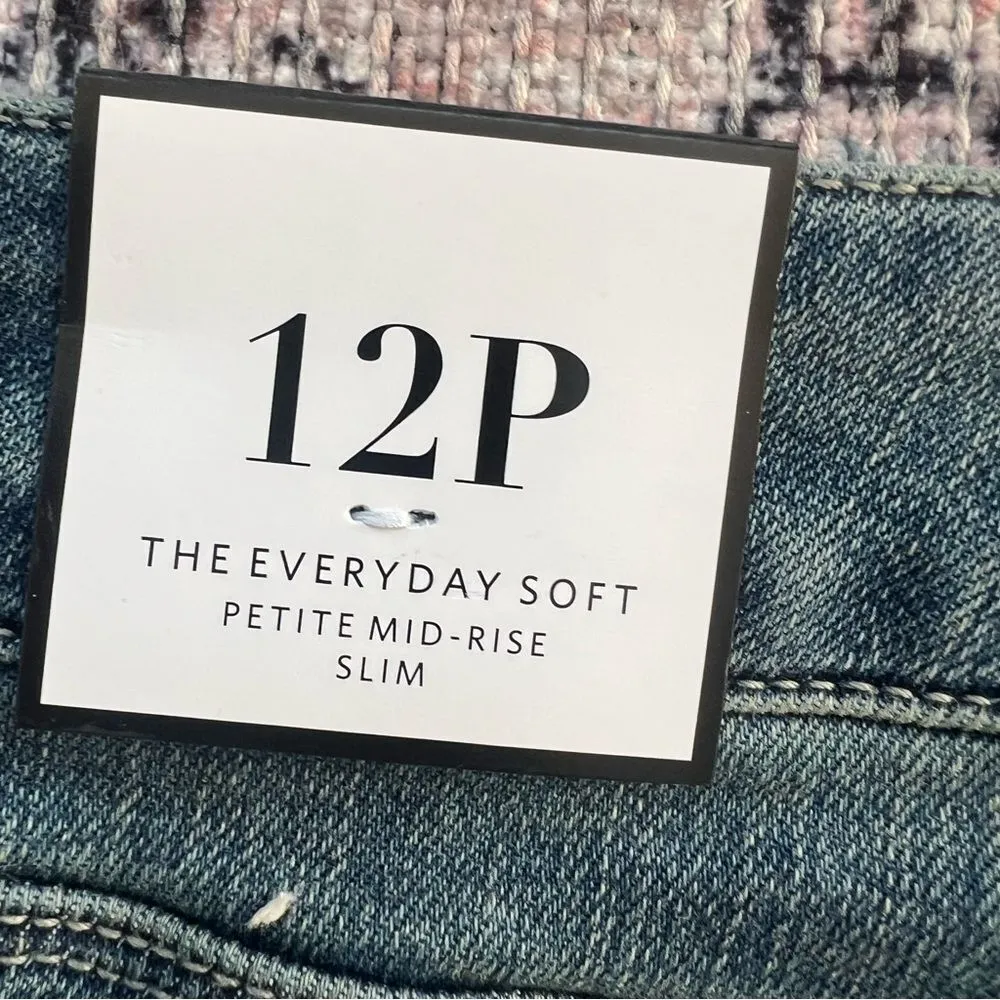 White House Black Market NWT Everyday Soft Mid-Rise Slim Jean Size 12 Petite - Image 15