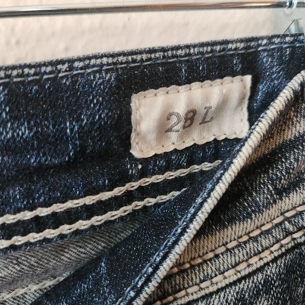 BKE Denim Sabrina Bootcut Stretch Distressed Dark Wash Jeans Women's 28x33.5 - Image 5