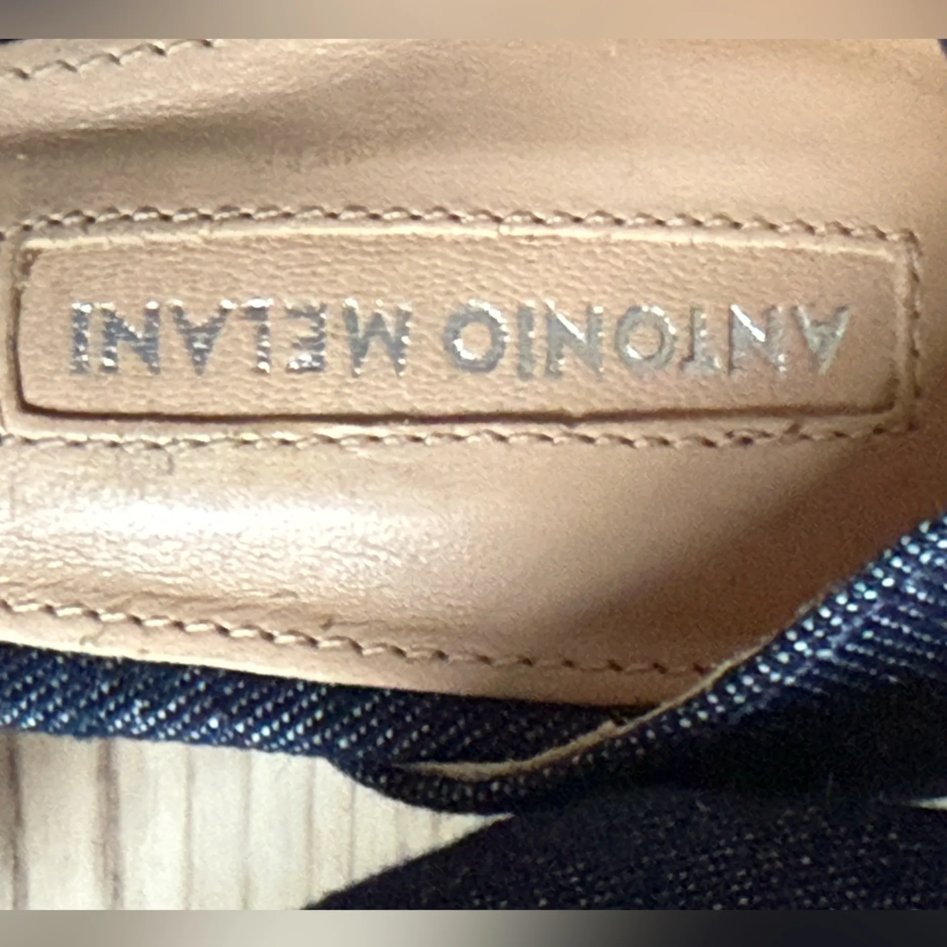 ANTONIO MELANI Denim Heels with Tassels camalia denim point toes size 6 - Image 4