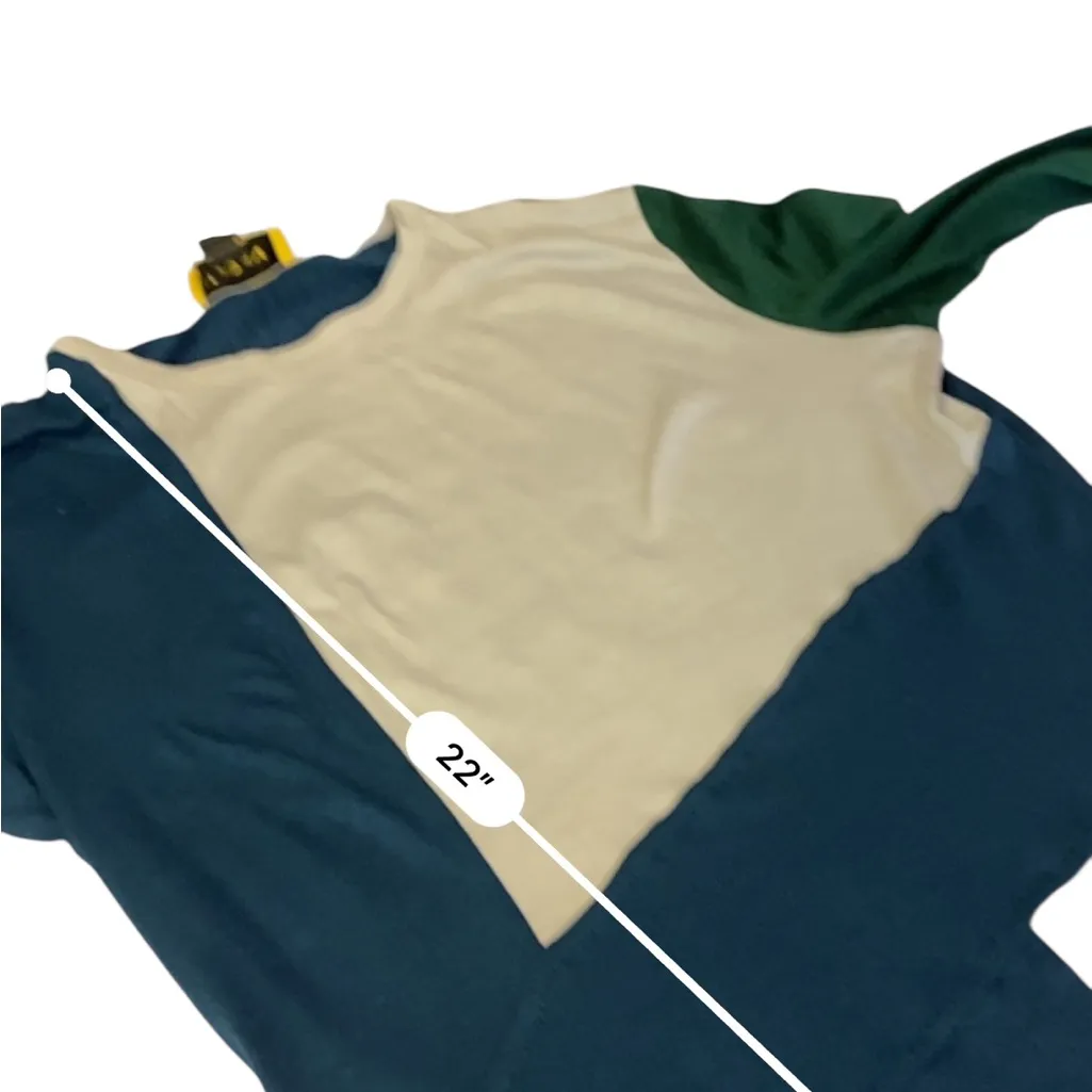 St. John Silk Colorblock Long Sleeve Crewneck Tee Shirt Small - Image 7