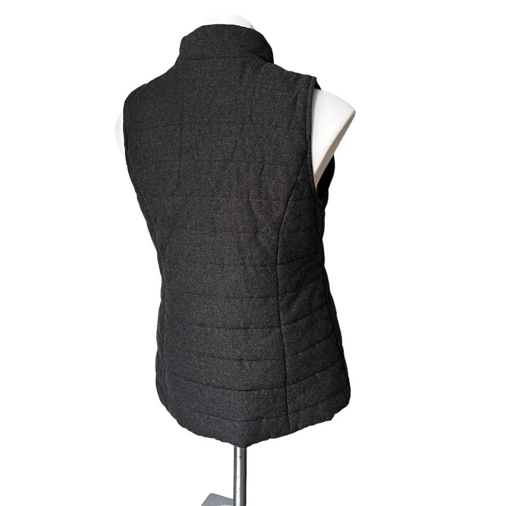 J. Jill Grey Quilted Full Zipper Puffer Vest, Sz Petite XS - Image 7
