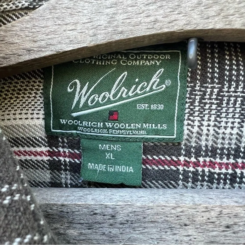 Vintage Woolrich Grey plaid long sleeve button down heavy weight shirt shacket - Image 7