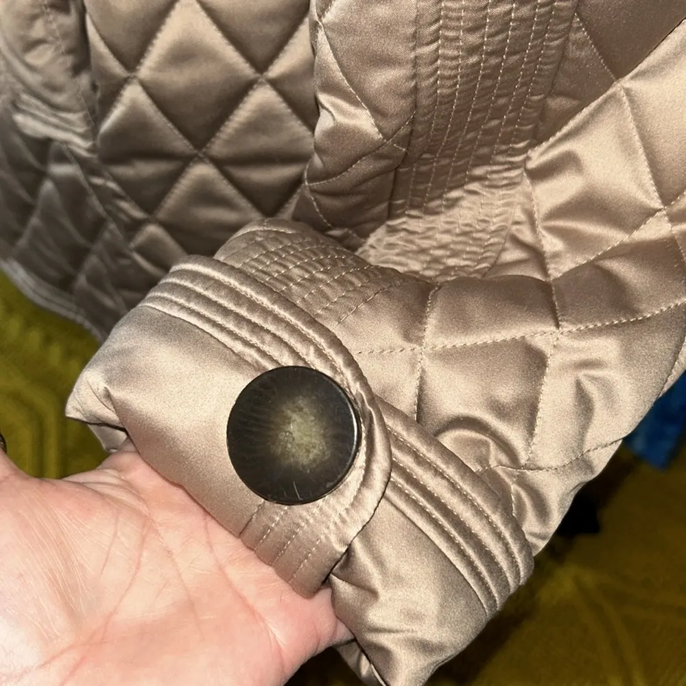 Size S Gold Quilted Jacket - Image 5