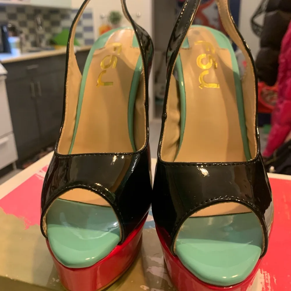 Brand new colorful high heels original 90 now 50 size 6全新高跟鞋原价90现价50 6号 Red - Image 6