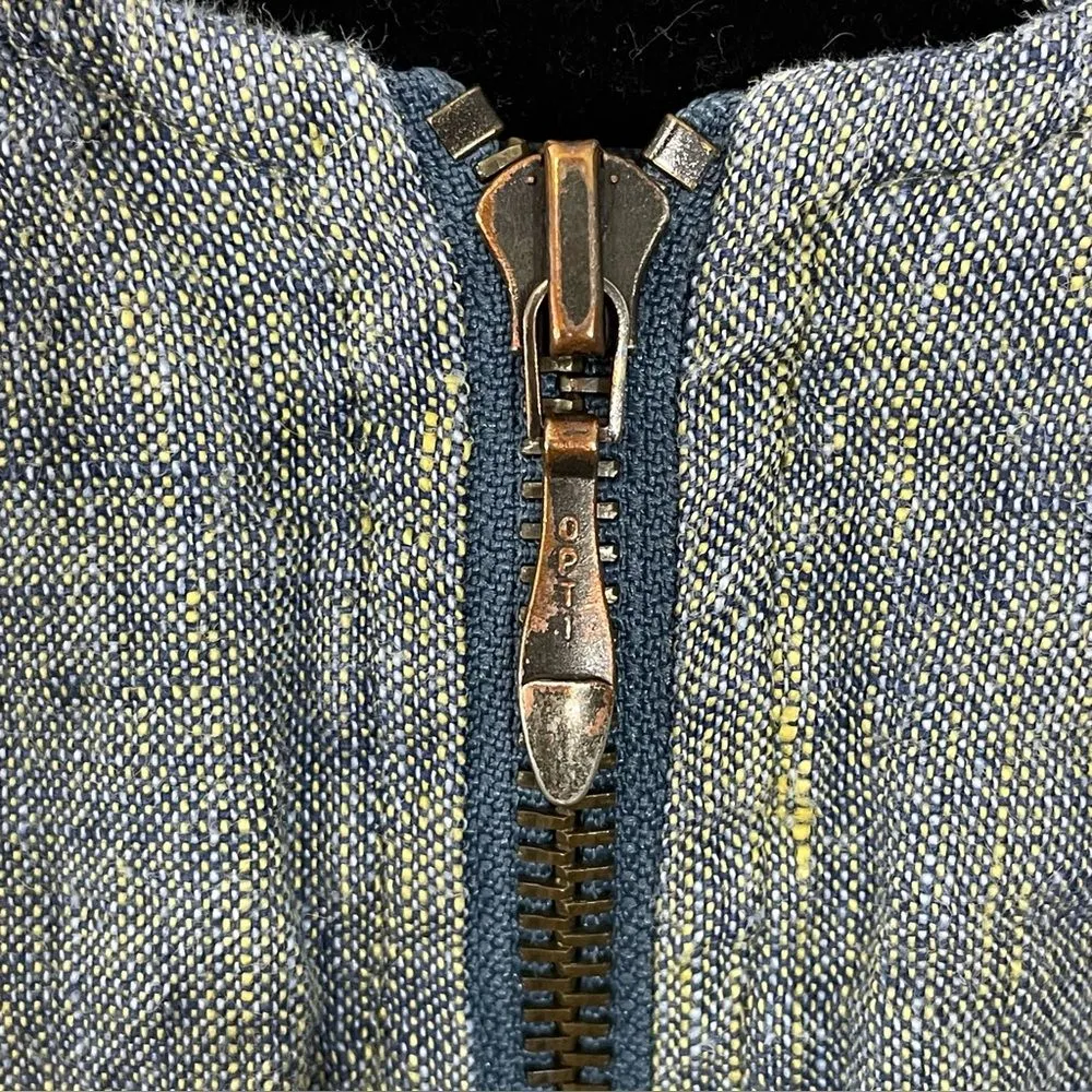 Flax 100% Linen Blue Zip Up Lightweight‎ Jacket Size MEDIUM - Image 6