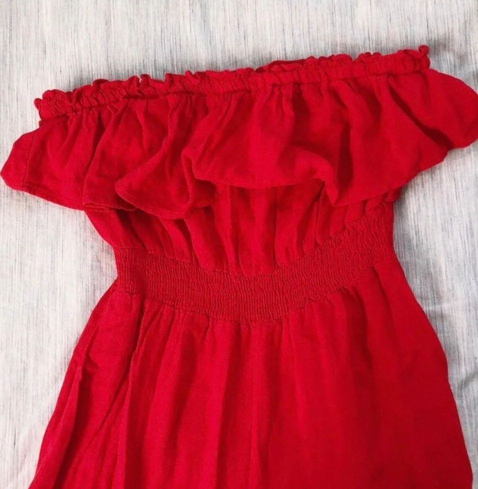 Forever 21 Red Strapless Jumpsuit - Image 4