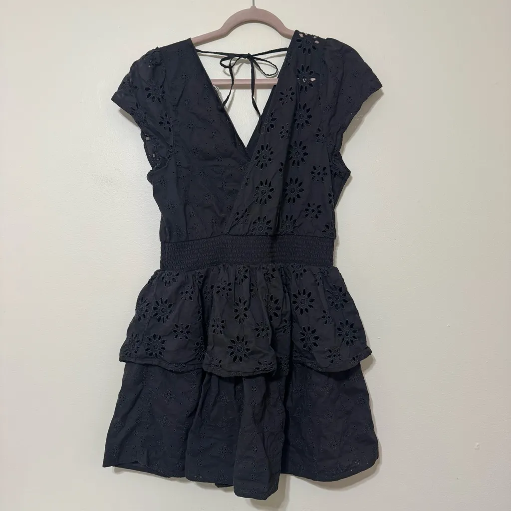 American Eagle Party Wrap Eyelet Tiered Ruffle Dress - Image 7