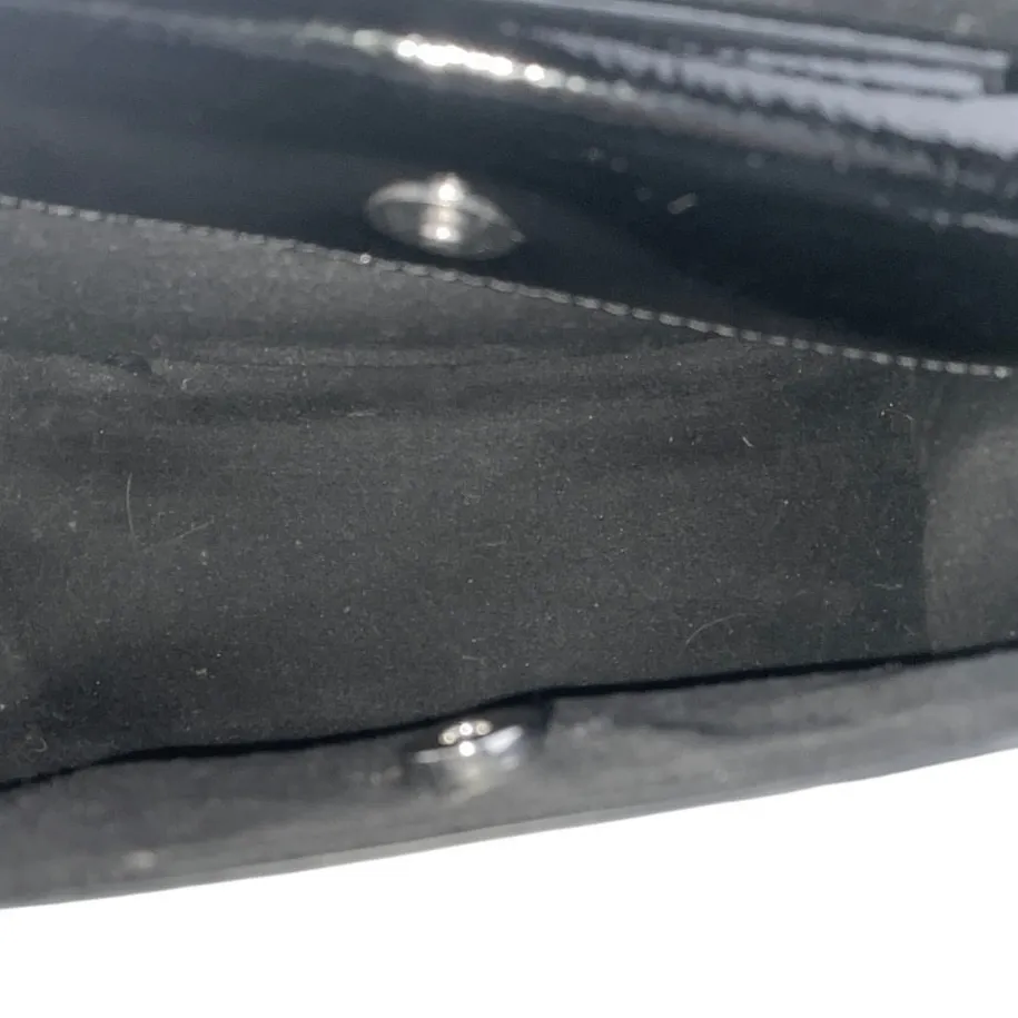 Urban Outfitters Women's Black Patent Leather Satchel Crossbody Shoulder Bag - Image 4