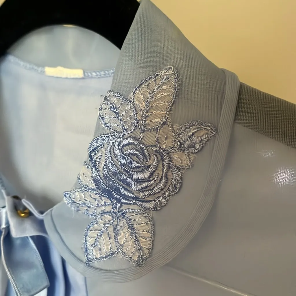 Vintage peignoir robe see measurements Blue Size undefined - Image 6