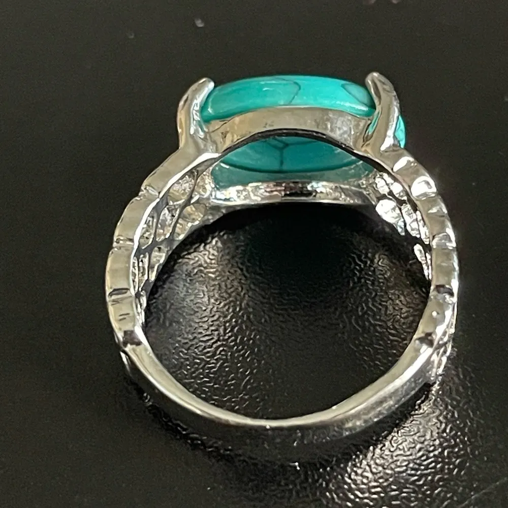 Sterling Silver Turquoise stone S925  ring size 7 - Image 4