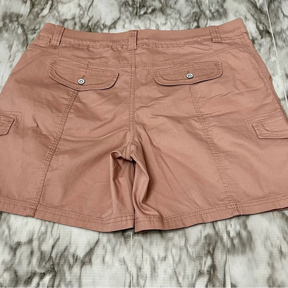 Style & Co Pink Cargo Shorts with Cotton Blend Cute Comfy Vacation Summer Fun - Image 5