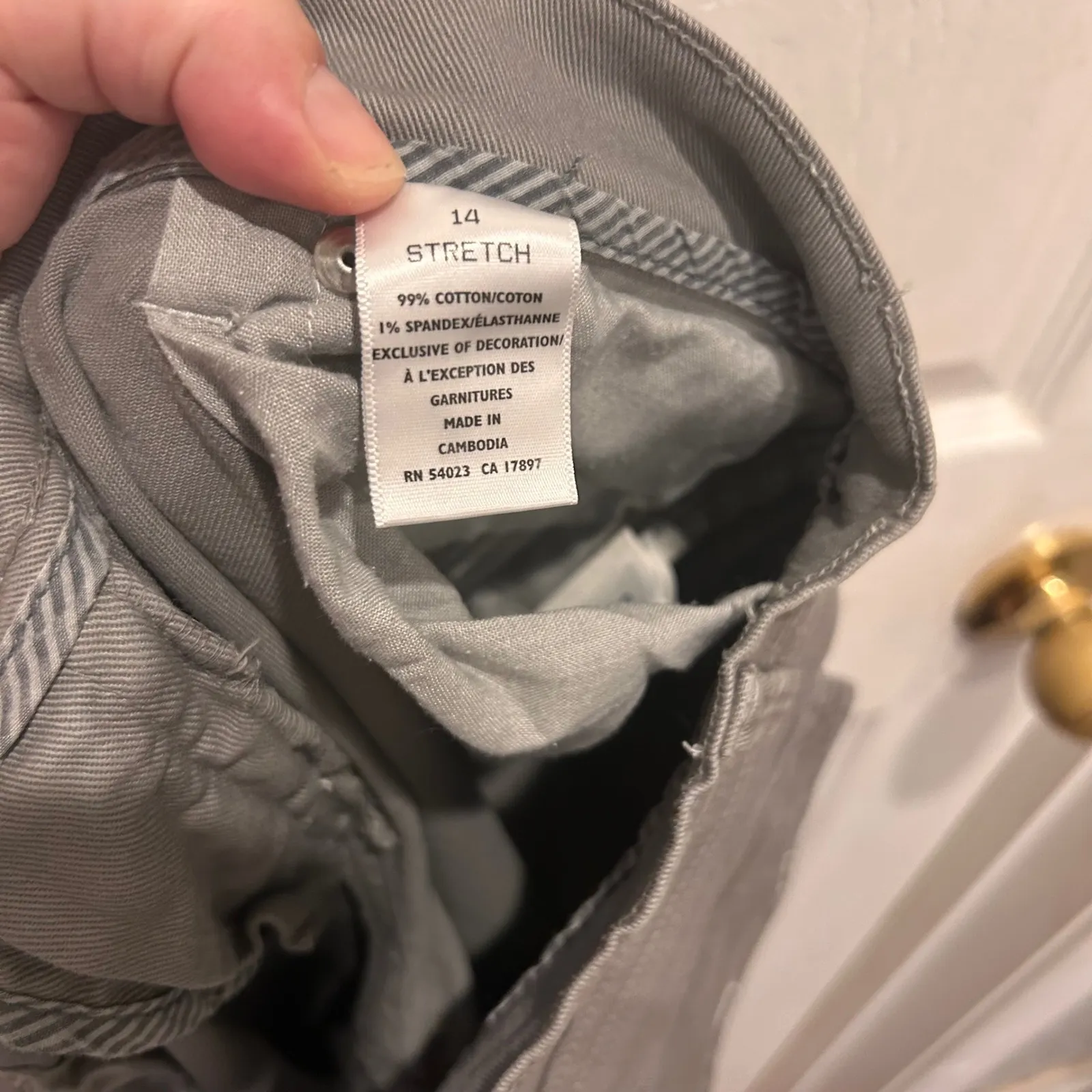 Old Navy The Flirt Women's Gray Stretch Casual‎ Pants Size 14 Y2k Flap Pockets - Image 7