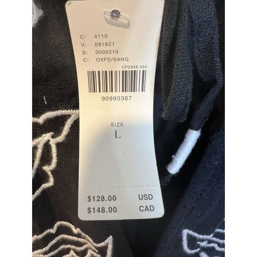 Pilcro Anthropologie Tavi Blouse The Tank Edition Large Embroidered Linen Cotton - Image 8