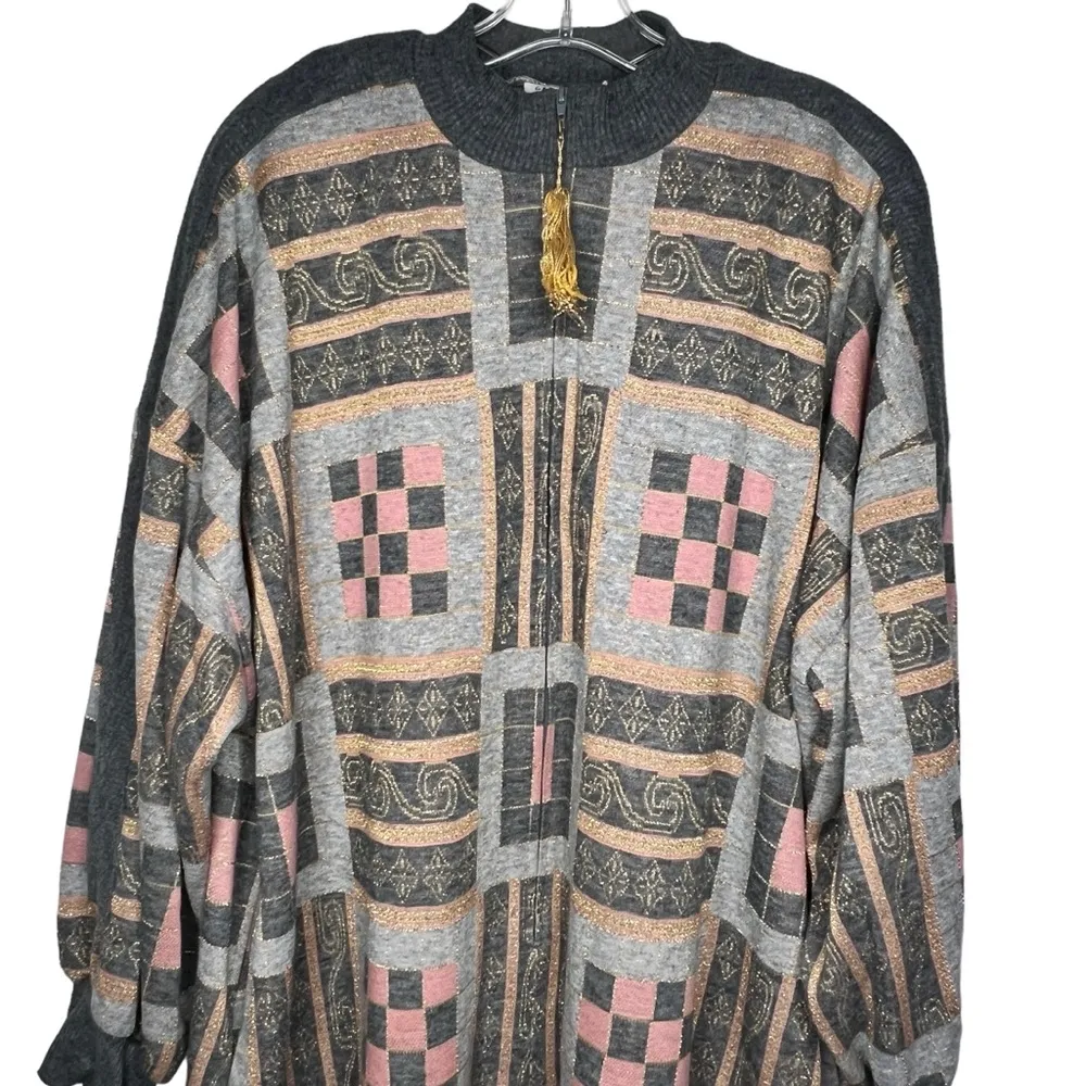 Vintage Designer Coat‎ House Coat Robe Pink Size XL - Image 2