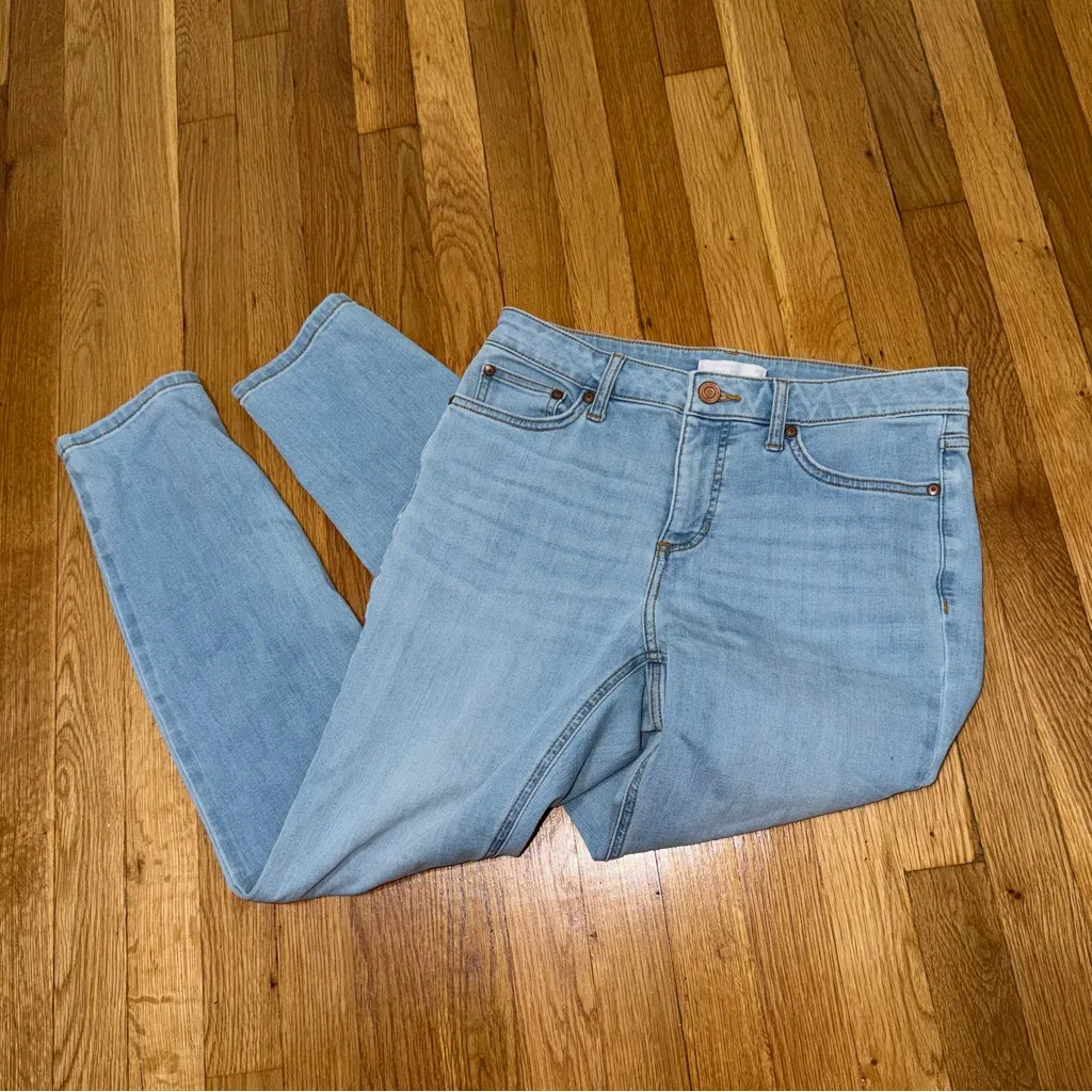 Lauren Conrad LC Womens Size 10 Light Blue Denim Mid Rise Skinny Jeans 30” Waist - Image 6