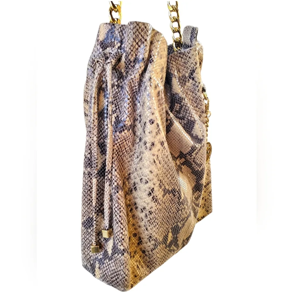 Michael Kors Snakeskin Bucket Bag/Crossbody - Image 7