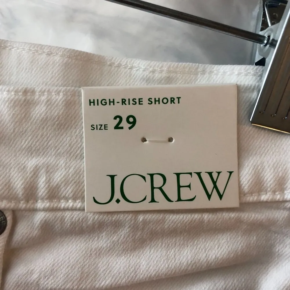 J. Crew Womens High Rise A-line Denim Short White Wash 29 - Image 4