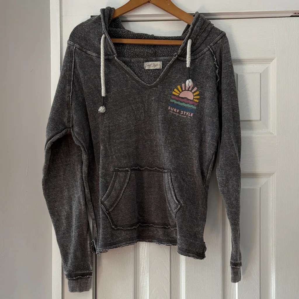 Surf‎ Style Burn Out Pullover Hoodie Size Small NWOT - Image 2