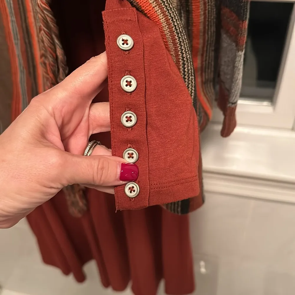 Soft Surroundings maxi dress Large pockets AND cute sweater with fringe boutique - Image 11