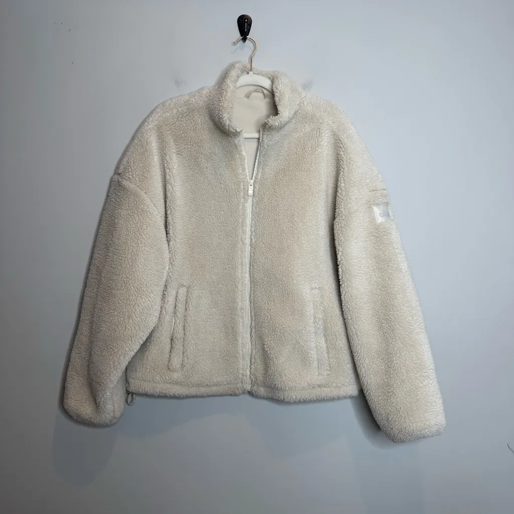 Alo Yoga Flurry Sherpa Jacket Bone Size Medium - Image 5