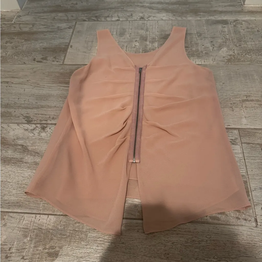 Naked Zebra Elegant Peach Sleeveless Shirt - Image 4