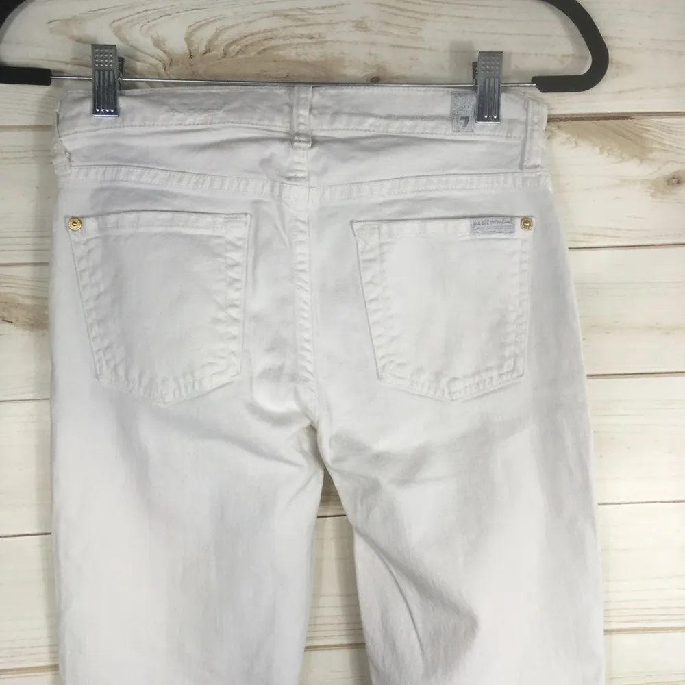 7 for all Mankind the Slim Cigarette Embellished White - Image 11