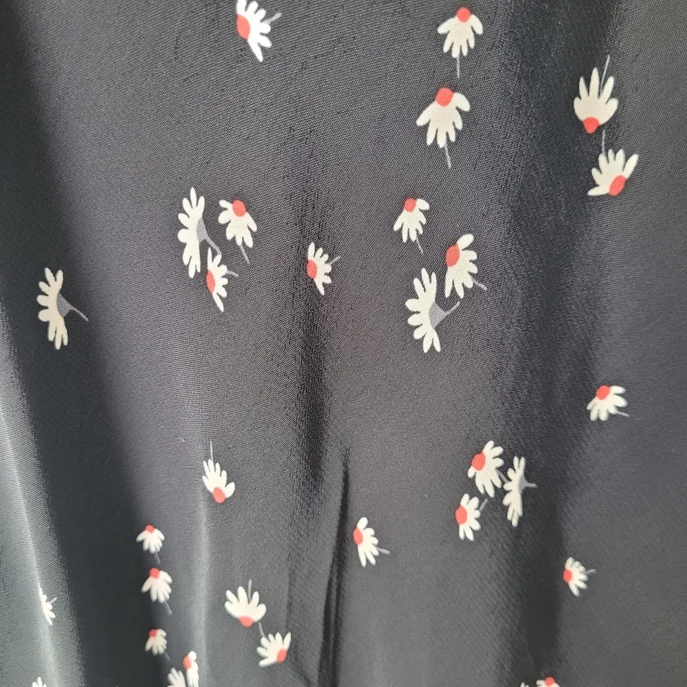 Thakoon Black Daisy Midi Slip Dress Size L - Image 3