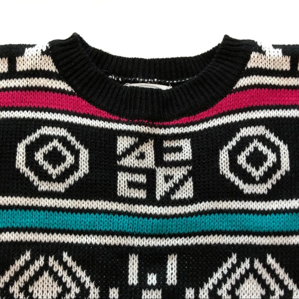 Parrinello Sweater Geometric Pattern Vintage Size L - Image 3