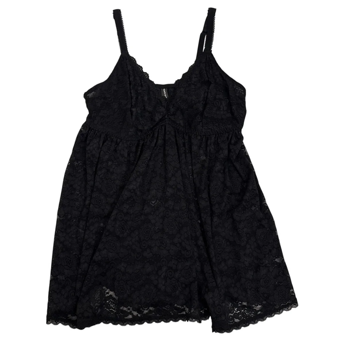 Torrid Curves Black Dainty Feminine Lace Babydoll Sexy Nighty Lingerie Size 2 - Image 3