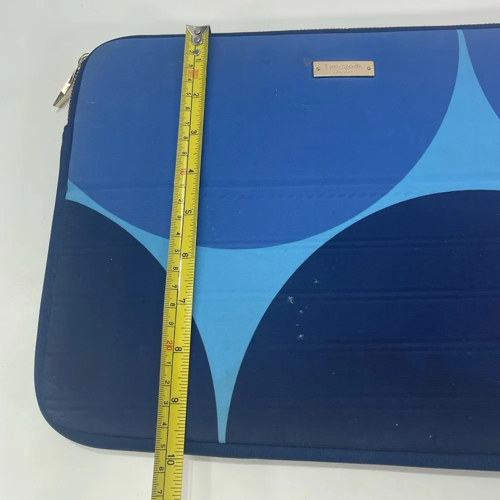 Kate Spade Laptop Sleev Laptop Tablet Sleeve Case Zip Blue Tones School Work - Image 6