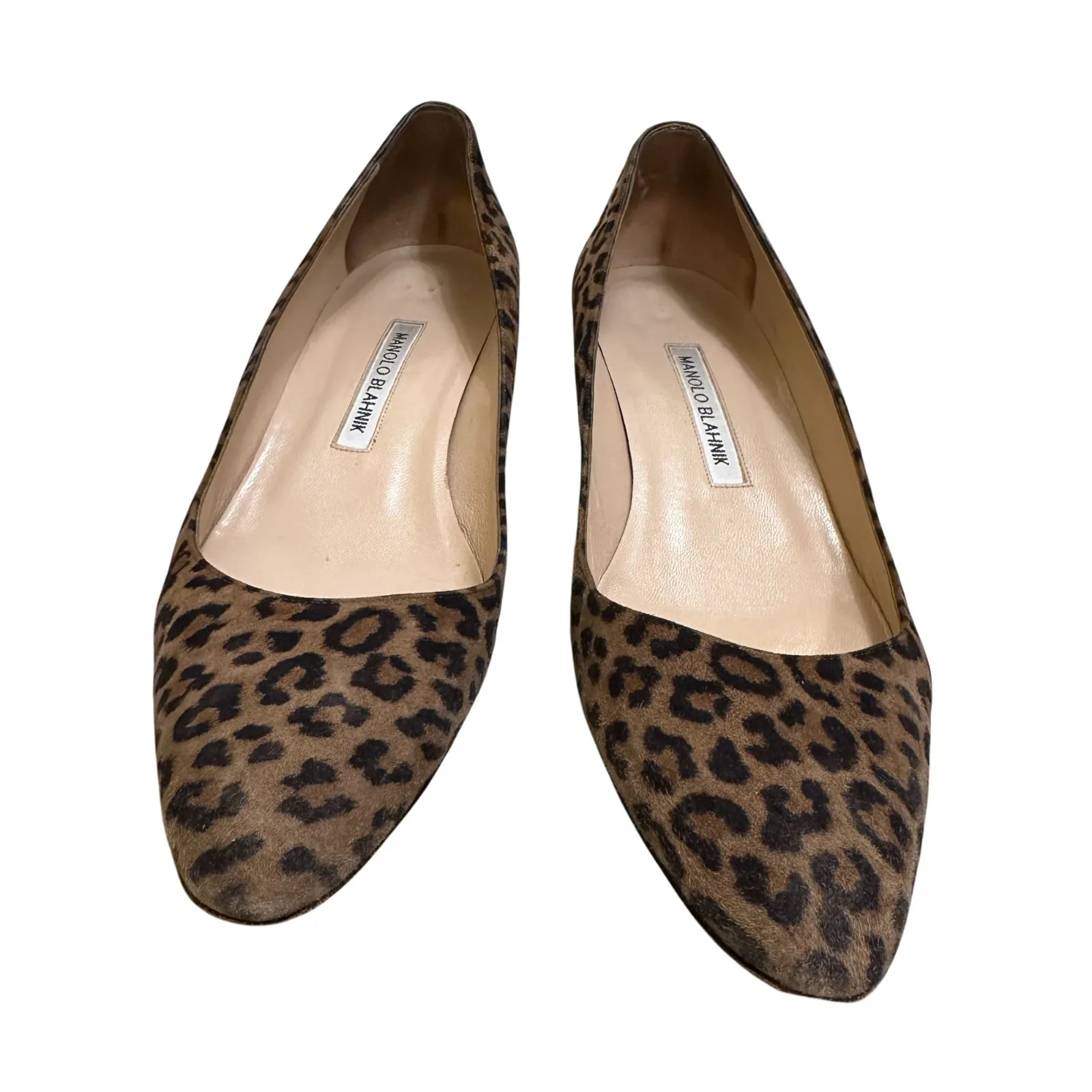 Manolo Blahnik Leopard Print Block Heels 35 mm Size 39.5 / 9.5 with Box - Image 5