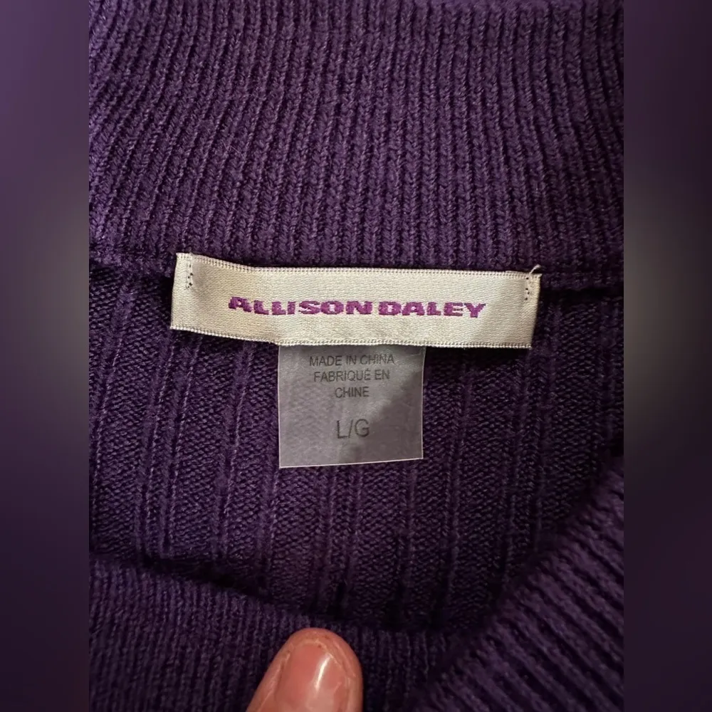 EUC Allison Daley purple sweater long sleeve and round neck Sz L - Image 5