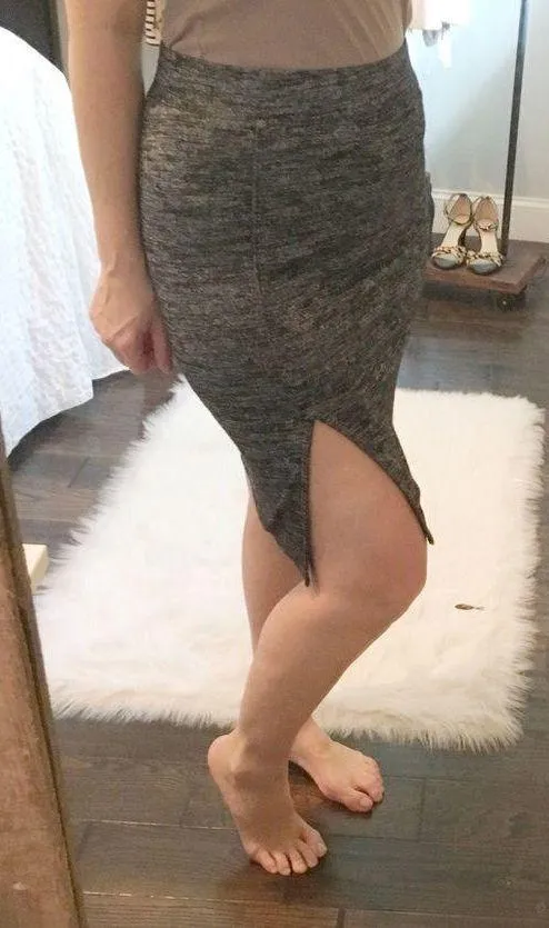 Gap size small soft dark grey side split skirt - Image 3