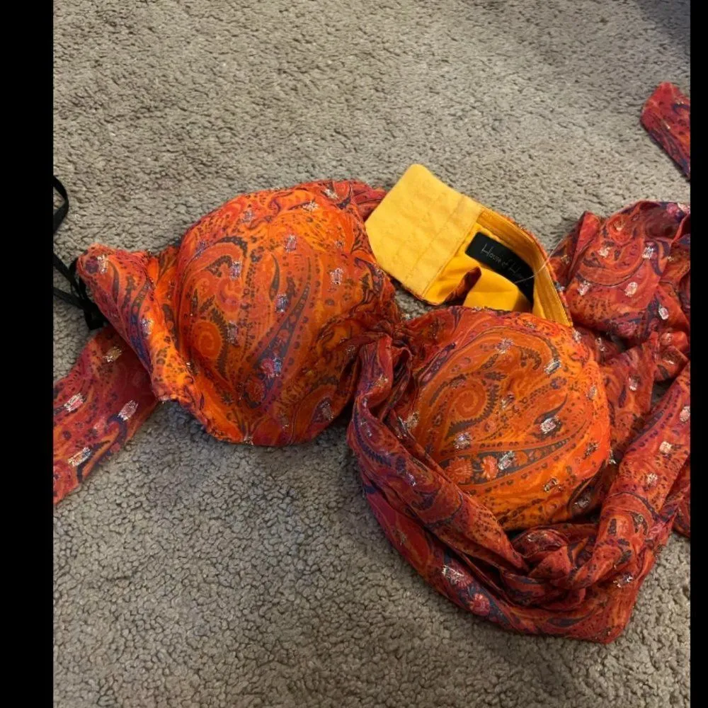 House of Harlow x REVOLVE Tammy Top in Pink Paisley Multi Orange - Image 4