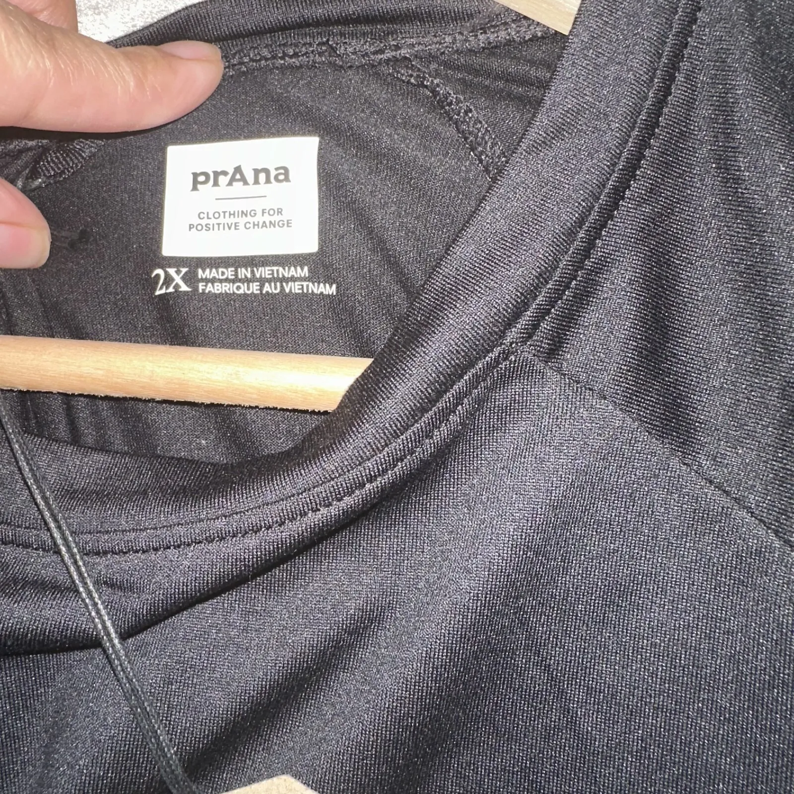 Prana T-Shirt Womens Sz 2X Black Crew Neck Raglan Short Sleeve Casual Pullover‎ - Image 5