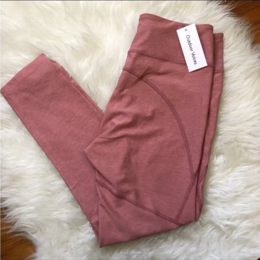 NWT Outdoor Voices 3/4 Warmup Leggings in Blush size M - Image 2