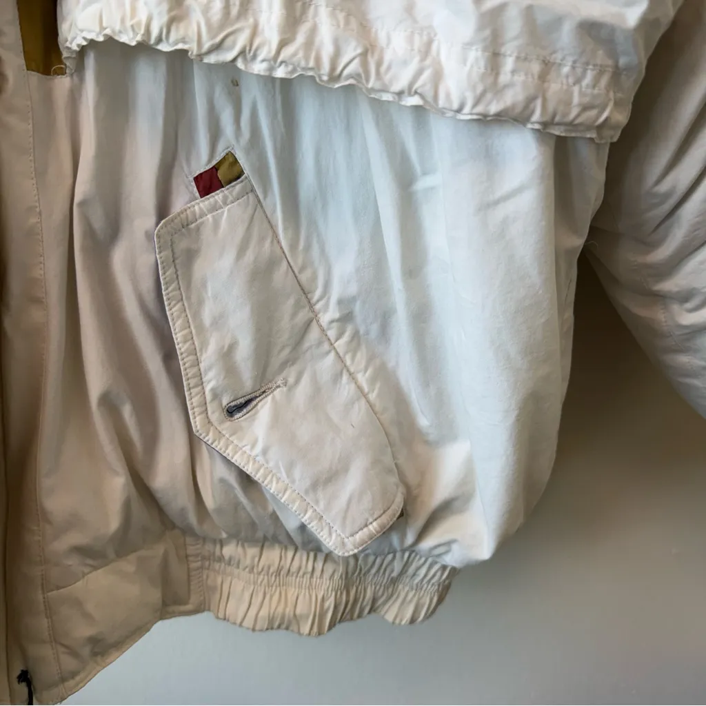 Vintage 80s 90s Neiman Marcus White Multicolor Puffer Jacket - Image 5