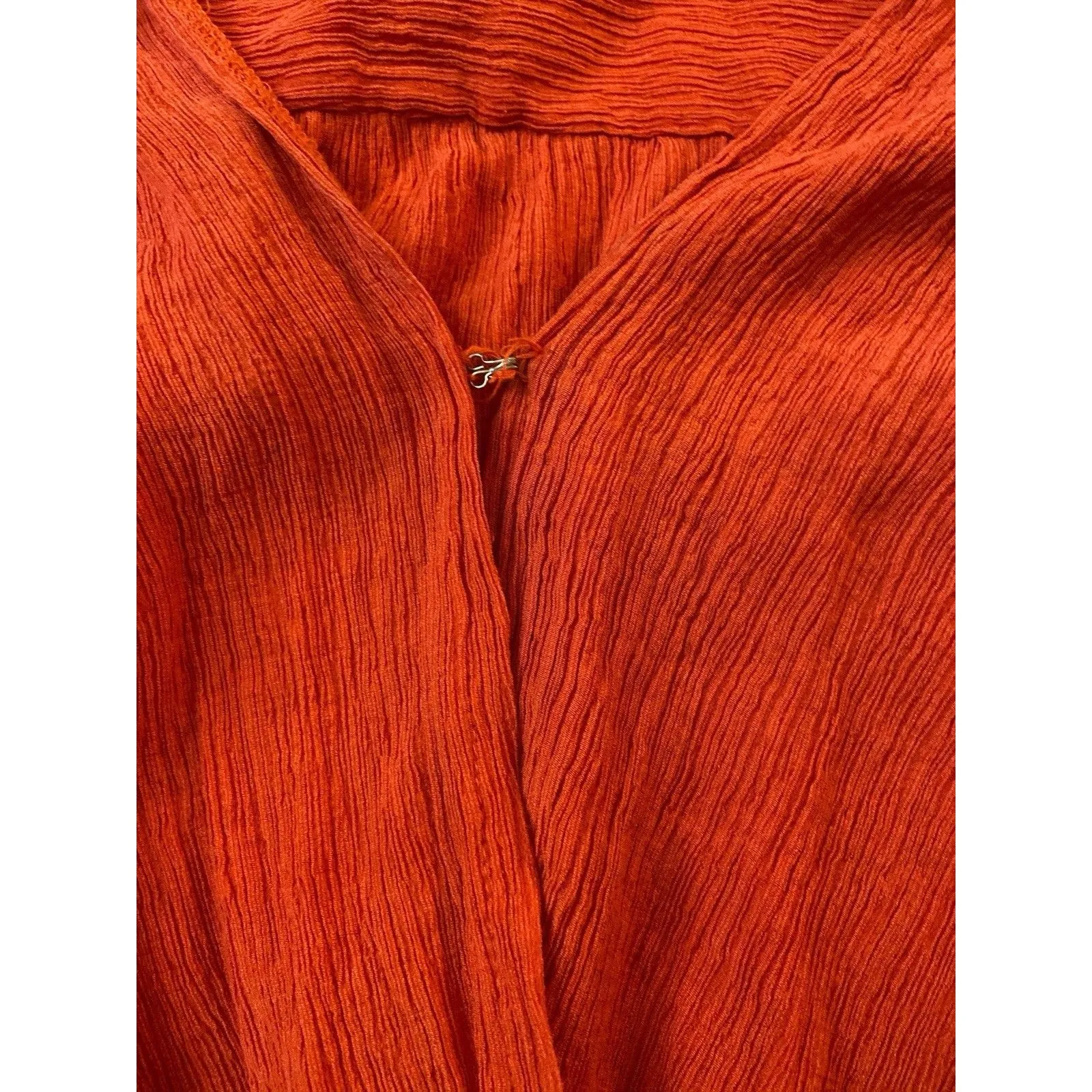 Free‎ People Blouse Top Sz S Wrap Top Red Shirt V-neck Flowy Fairycore Whimsical - Image 4