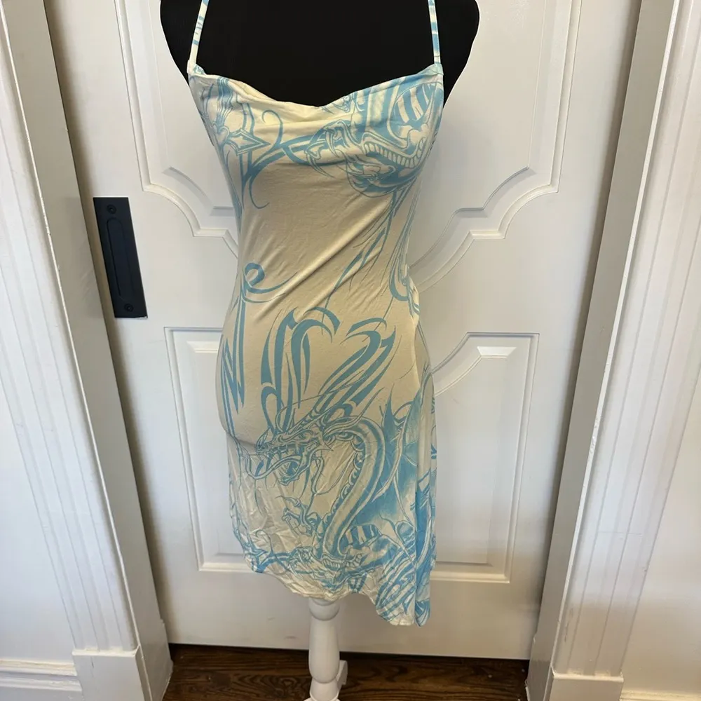 Miaou X Urban Outfitters Helga Dragon Print Asymmetrical Hem Dress NWOT - Image 2