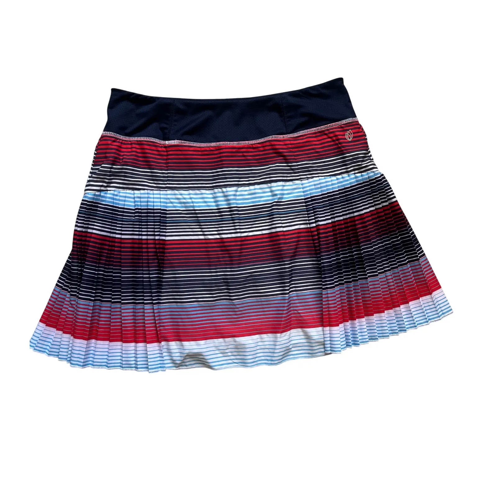 GG blue tennis skirt‎ large 4th July red white blue navy luxe sport lucky - Image 4
