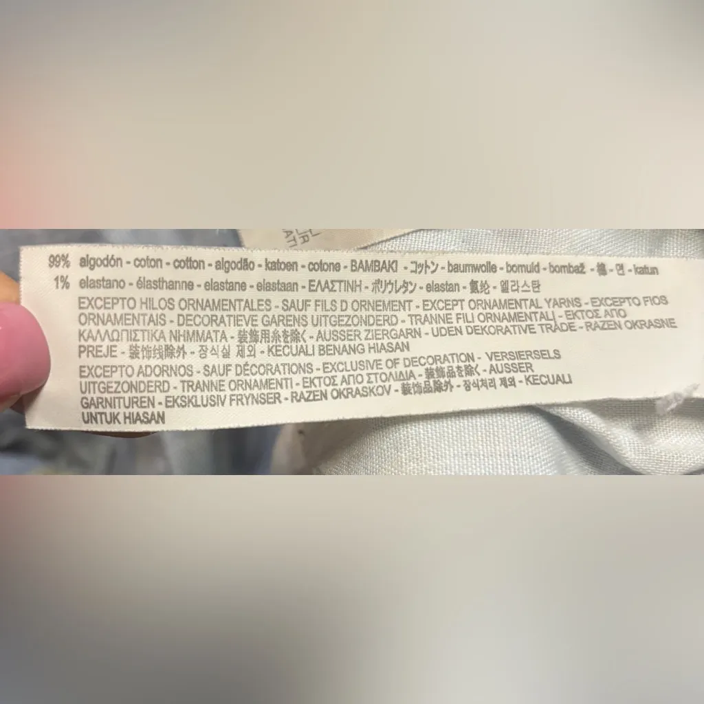 Zara Women’s Embroidered Floral Fringe Distressed Denim Jeans Sz 4 Cotton Blend - Image 5