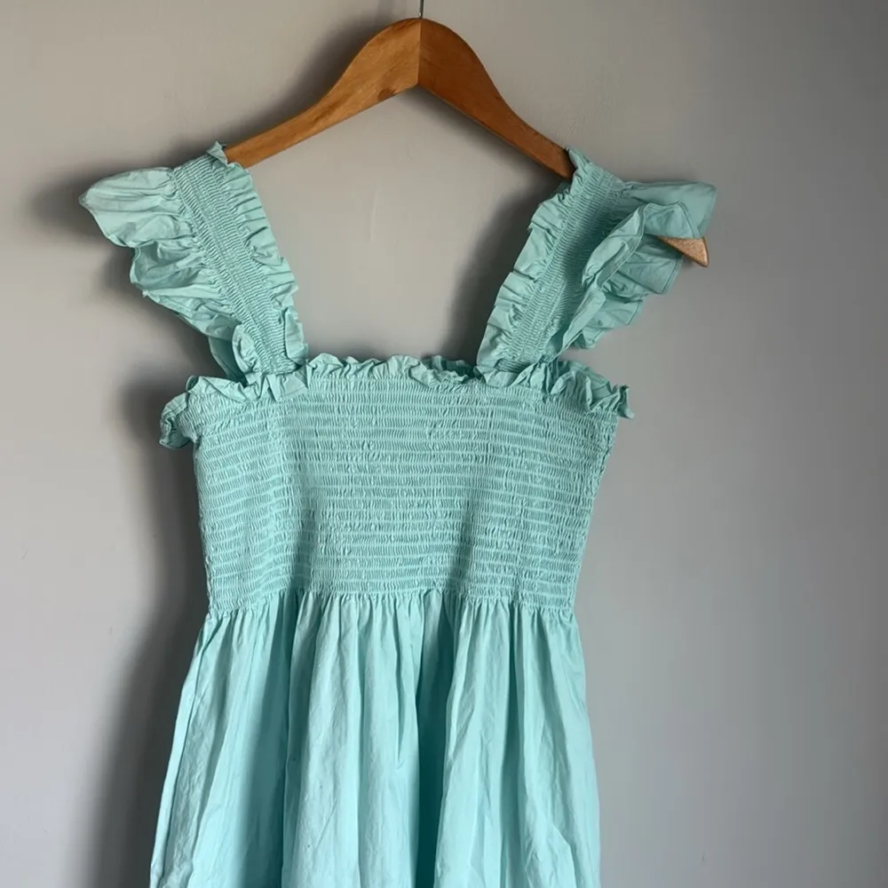 HILL HOUSE HOME Ellie Nap Dress Poplin Midi Limited Edition Bay Blue Small - Image 8