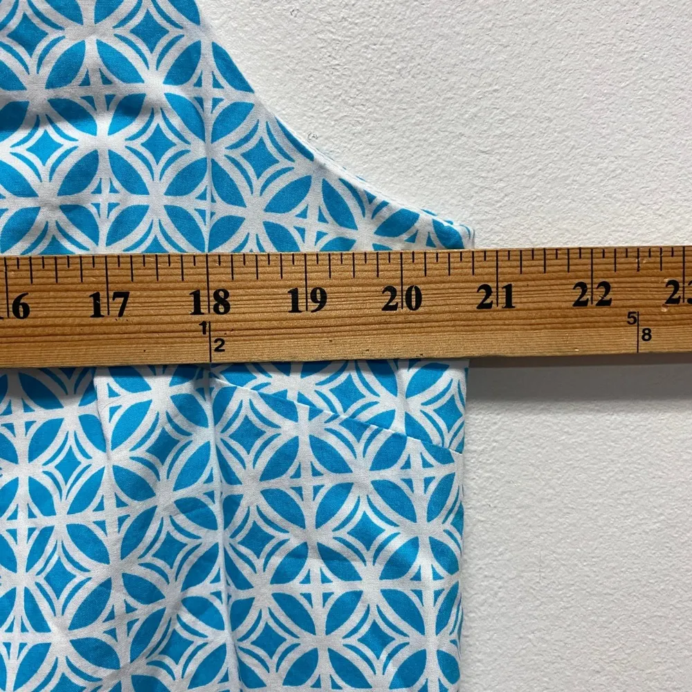 Pendleton Woolenmills Dress Sz 16 Geometric Print Cotton Blend Coastal Grandma - Image 4