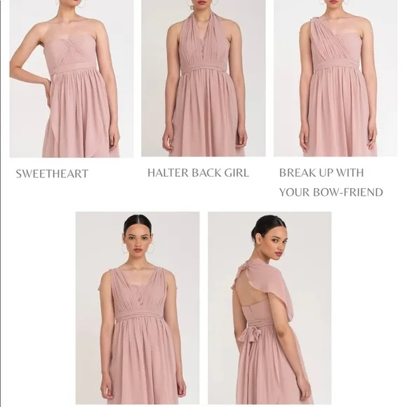 JENNY YOO Kiera Convertible Dress Pink NWOT 4 - Image 2