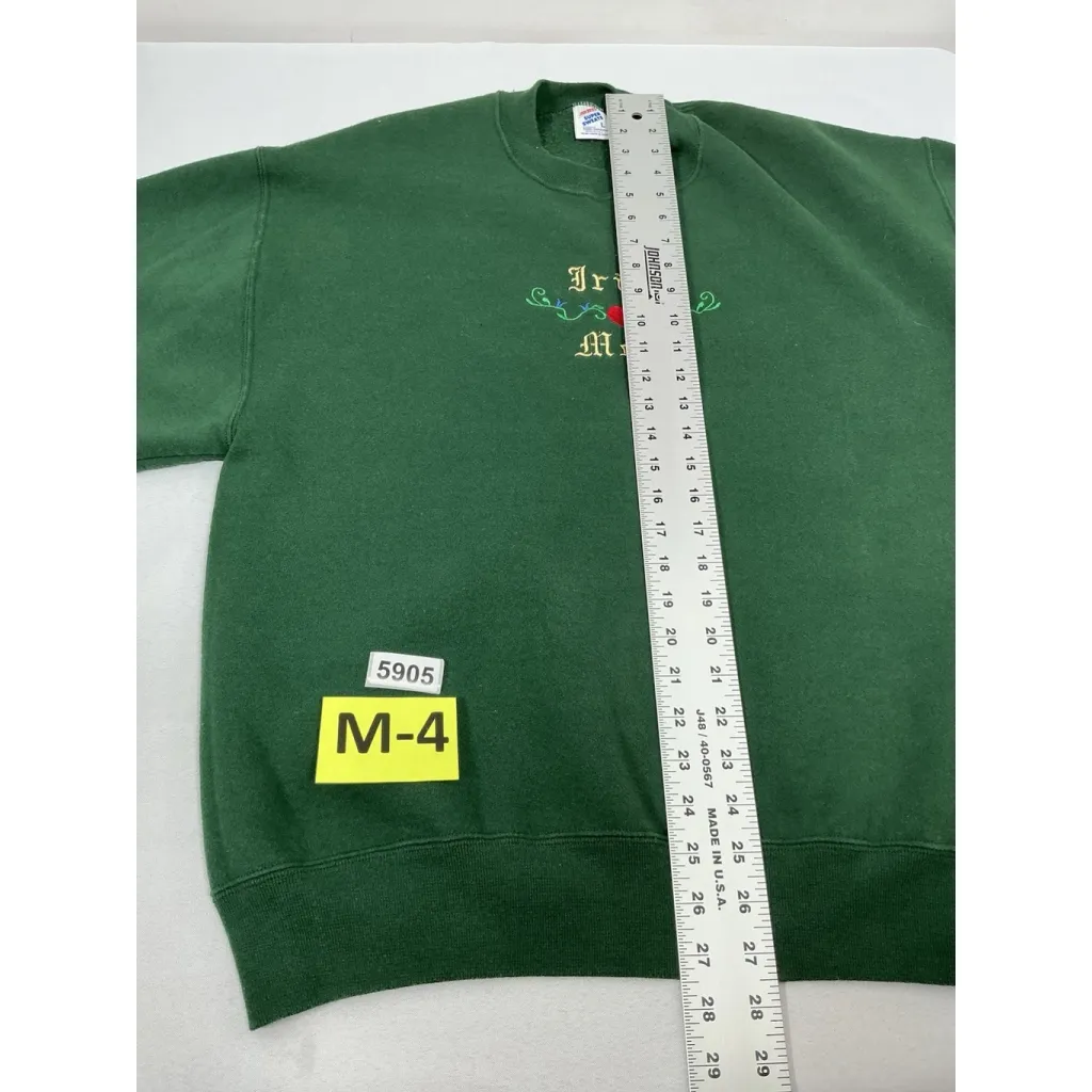 Womans Jerzees Super Sweats Long Sleeve Pullover Sweatshirt Large Green - Image 7