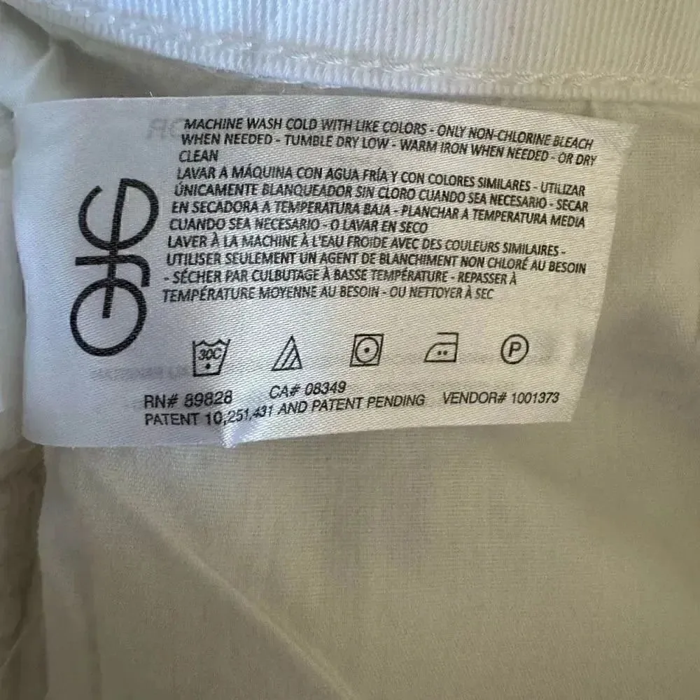 Ella Moss High Rise Slim Straight Ankle Leg Pockets White Solid SZ 8/29 #1910 - Image 10