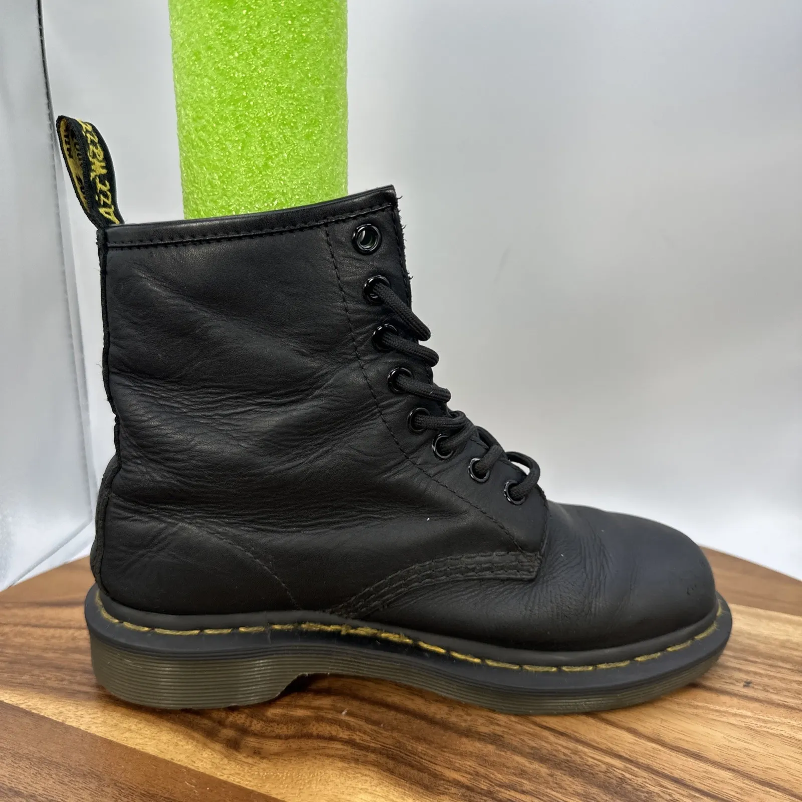 Dr. Martens 1460 Smooth Leather Lace Up Boots Black Combat Goth Moto Women's 5 - Image 5